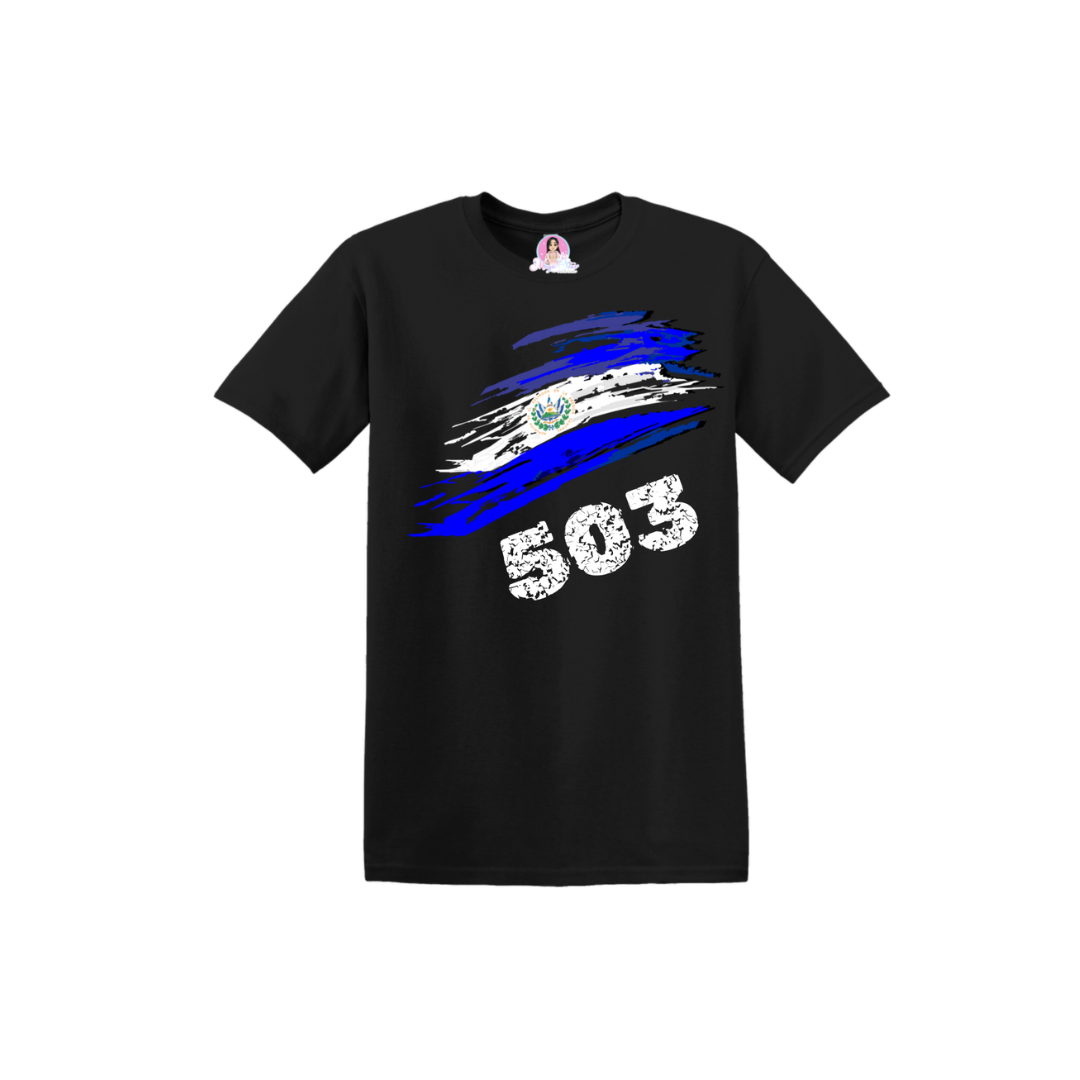 EL SALVADOR BANDERA 503 TSHIRT